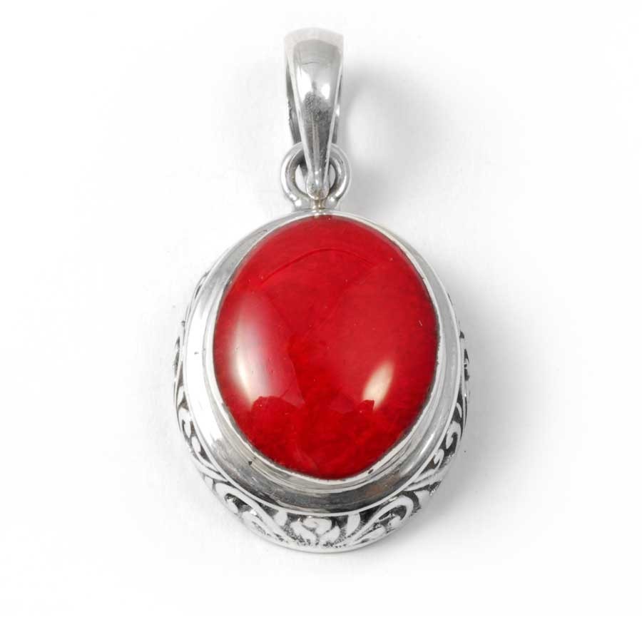 Pendentif argent avec pierre en relief - BIJOUX ARGENT - Boutique Nirvana