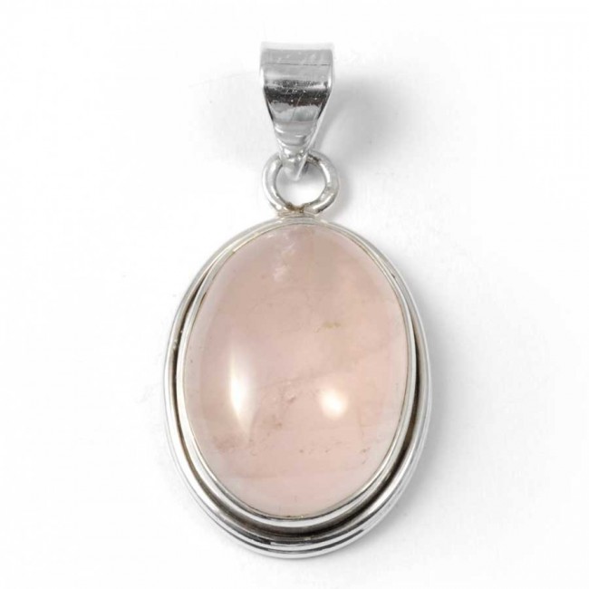 Oval Cabochon Stone Pendant - Silver Jewellery - Boutique Nirvana