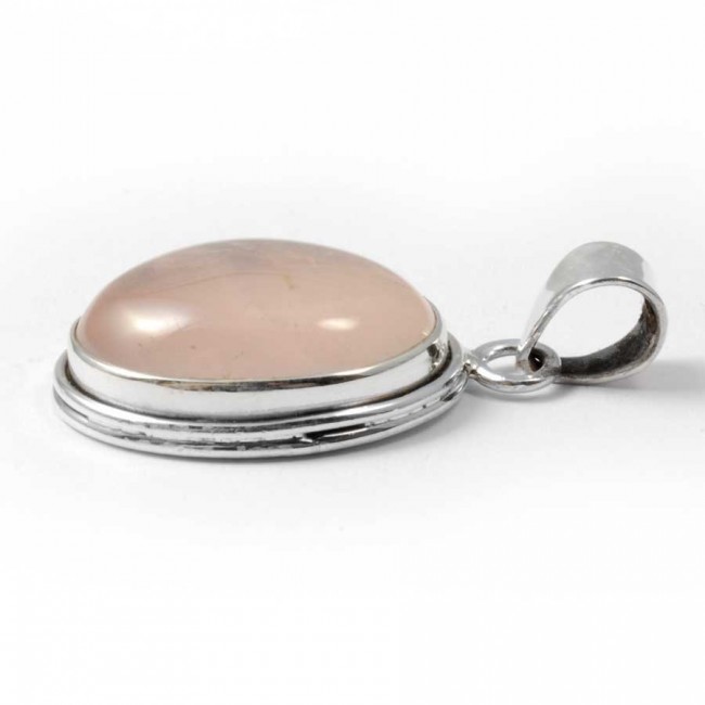 Oval Cabochon Stone Pendant - Silver Jewellery - Boutique Nirvana