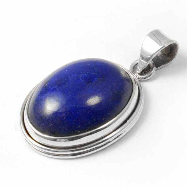Oval Cabochon Stone Pendant - Silver Jewellery - Boutique Nirvana