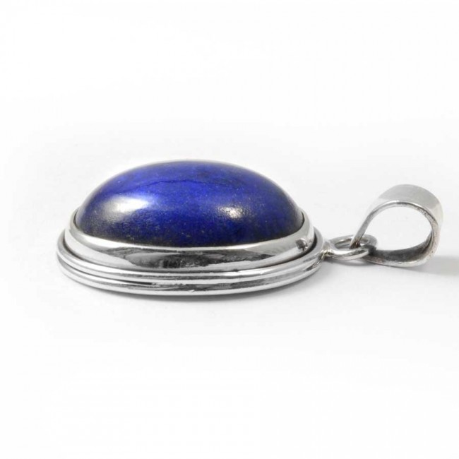 Pendentif argent pierre ovale Jaisalmer - BIJOUX ARGENT - Boutique Nirvana
