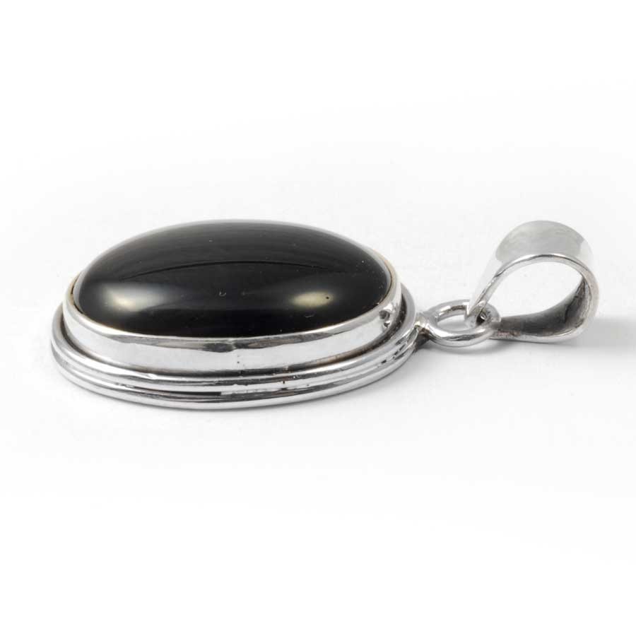 Pendentif argent pierre ovale Jaisalmer - BIJOUX ARGENT - Boutique Nirvana