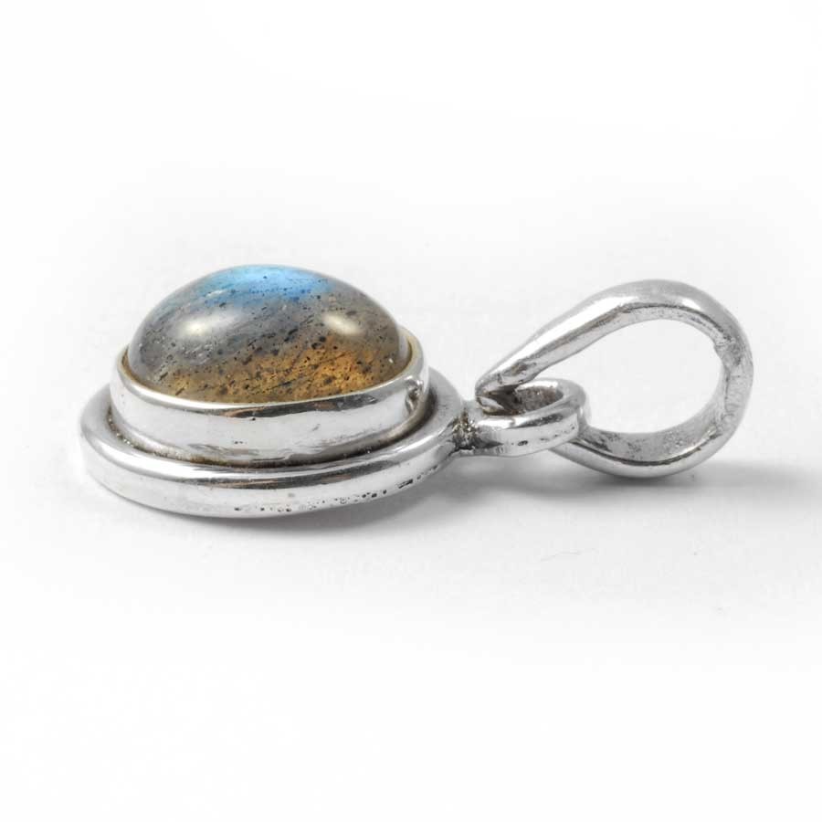 Petit pendentif argent pierre ovale - BIJOUX ARGENT - Boutique Nirvana
