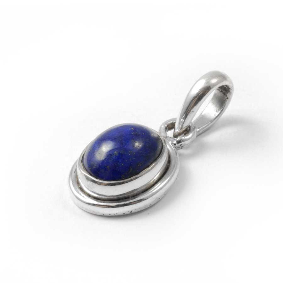 Petit pendentif argent pierre ovale - BIJOUX ARGENT - Boutique Nirvana