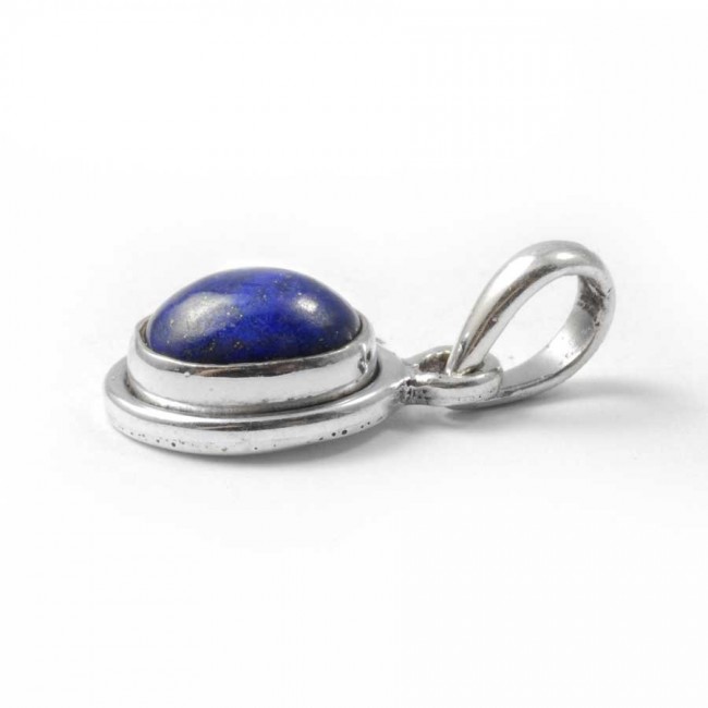 Petit pendentif argent pierre ovale - BIJOUX ARGENT - Boutique Nirvana
