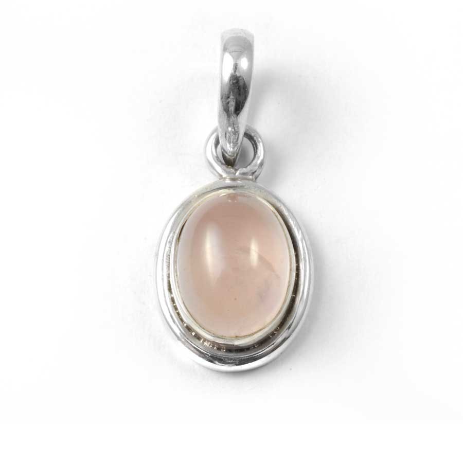 Petit pendentif argent pierre ovale - BIJOUX ARGENT - Boutique Nirvana