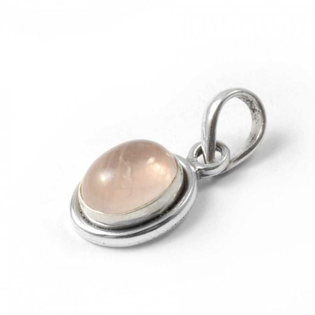 Petit pendentif argent pierre ovale - BIJOUX ARGENT - Boutique Nirvana