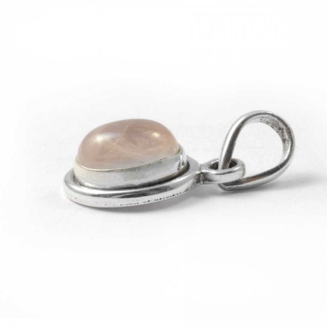 Petit pendentif argent pierre ovale - BIJOUX ARGENT - Boutique Nirvana