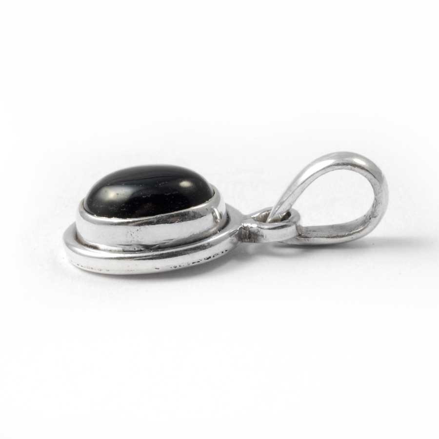 Petit pendentif argent pierre ovale - BIJOUX ARGENT - Boutique Nirvana