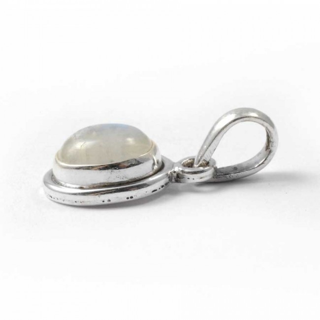 Petit pendentif argent pierre ovale - BIJOUX ARGENT - Boutique Nirvana