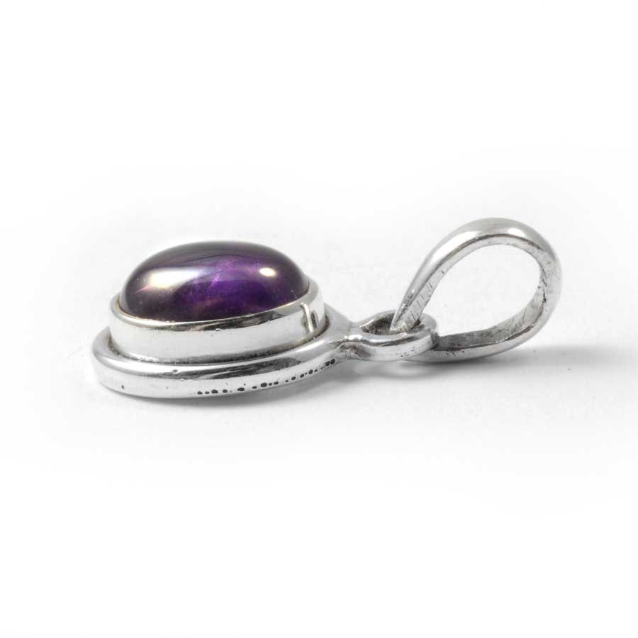 Petit pendentif argent pierre ovale - BIJOUX ARGENT - Boutique Nirvana