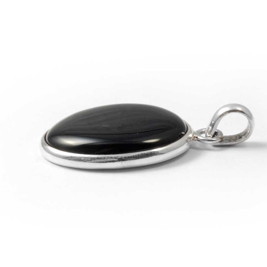 Beautiful Oval Cabochon Stone Pendant - Silver Jewellery - Boutique Nirvana