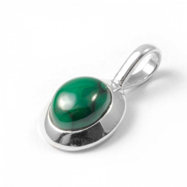 Pendentif pierre et argent avec contour épais - BIJOUX ARGENT - Boutique Nirvana