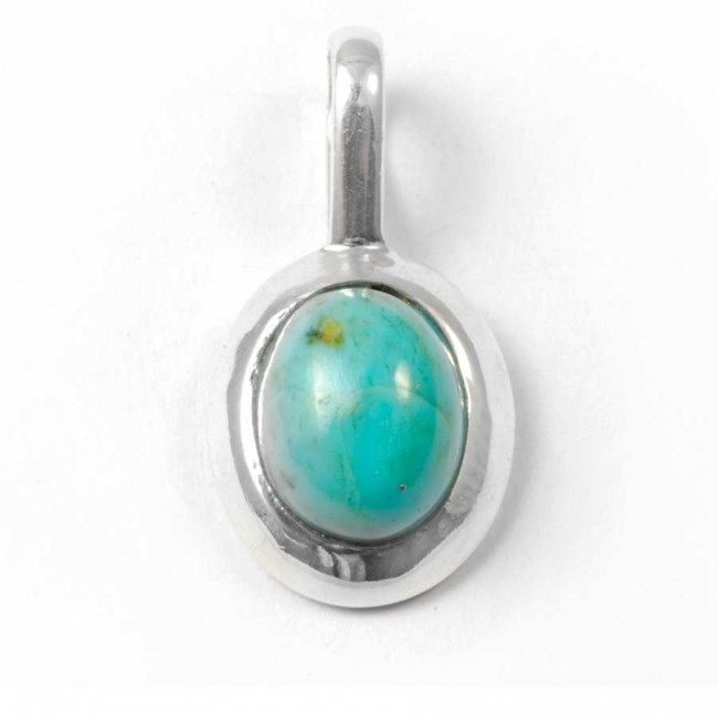 Pendentif pierre et argent avec contour épais - BIJOUX ARGENT - Boutique Nirvana