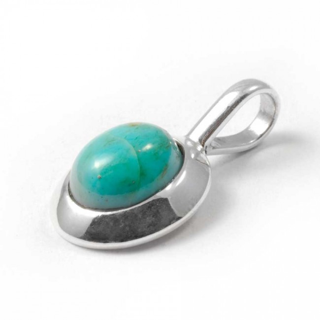 Pendentif pierre et argent avec contour épais - BIJOUX ARGENT - Boutique Nirvana