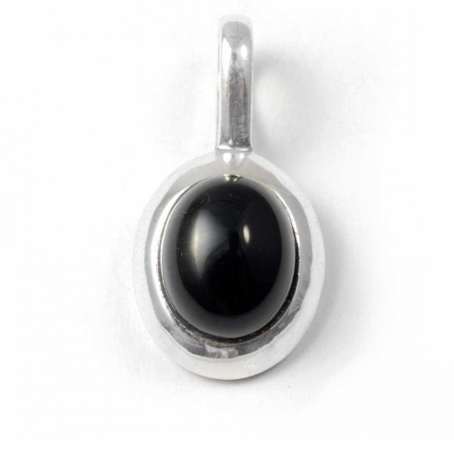 Pendentif pierre et argent avec contour épais - BIJOUX ARGENT - Boutique Nirvana
