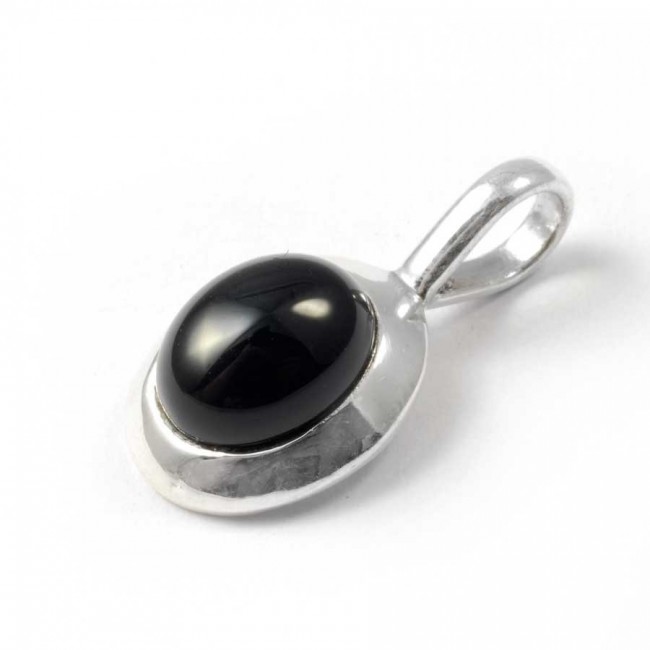 Pendentif pierre et argent avec contour épais - BIJOUX ARGENT - Boutique Nirvana