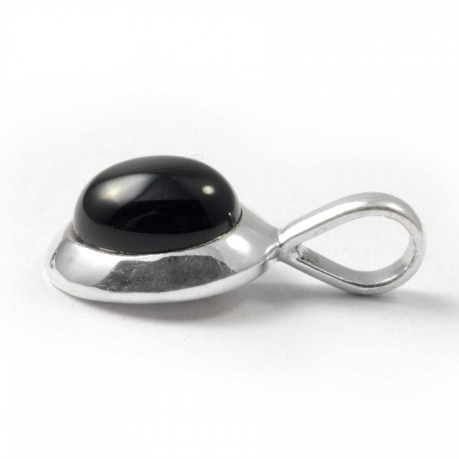 Pendentif pierre et argent avec contour épais - BIJOUX ARGENT - Boutique Nirvana