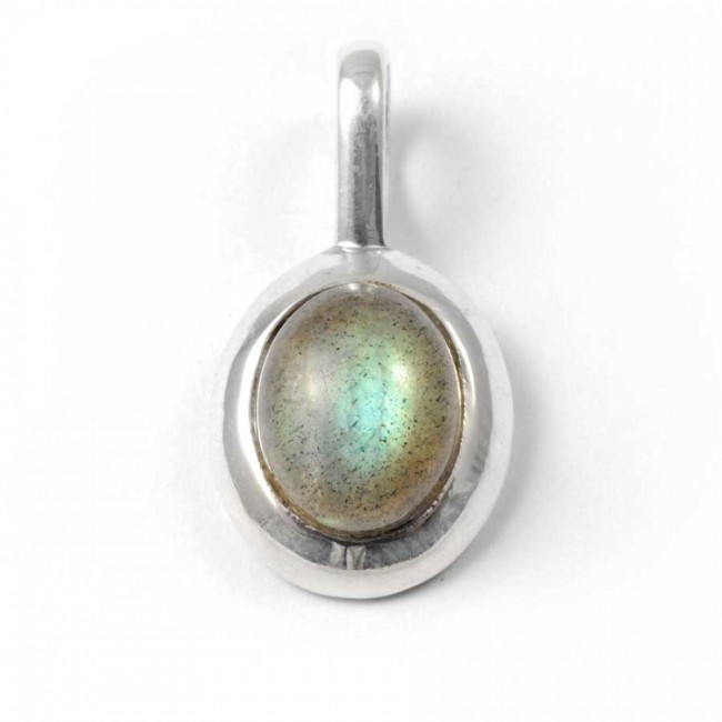 Pendentif pierre et argent avec contour épais - BIJOUX ARGENT - Boutique Nirvana