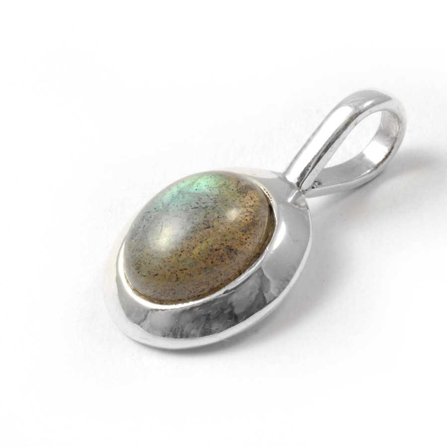 Pendentif pierre et argent avec contour épais - BIJOUX ARGENT - Boutique Nirvana