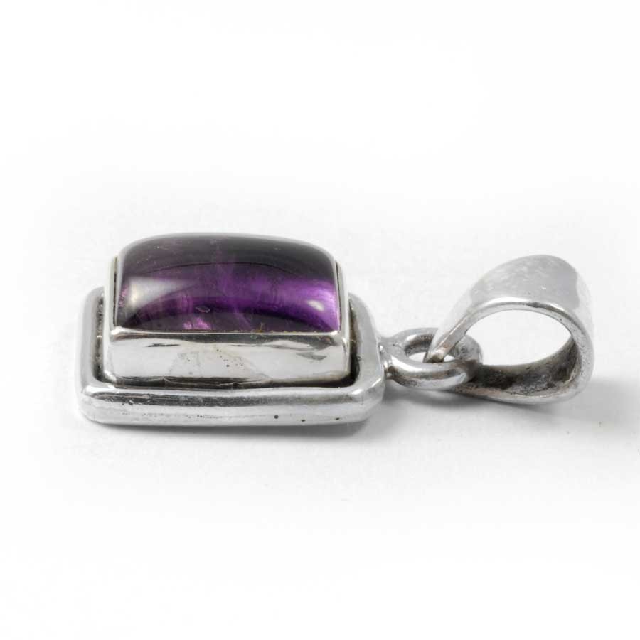 Small Silver Pendant with Rectangular Stone - Silver Jewellery - Boutique Nirvana