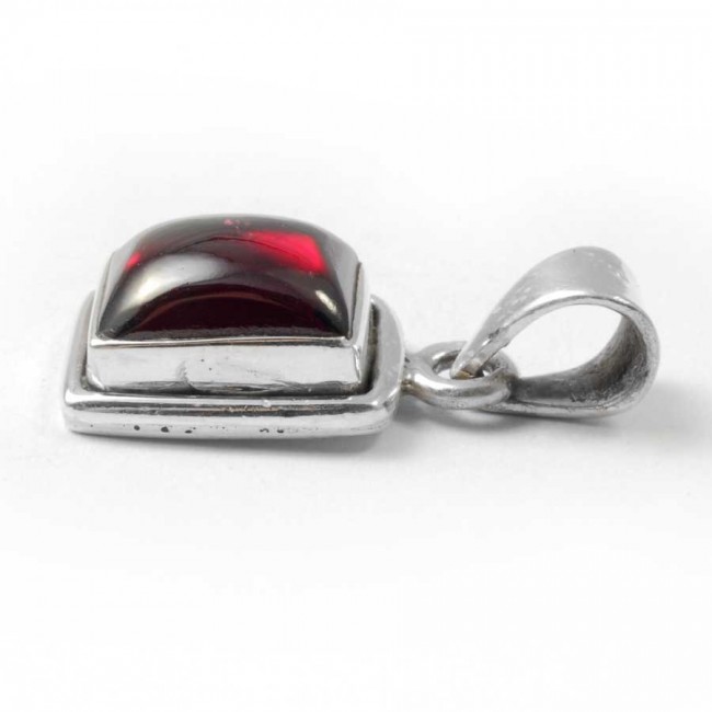 Small Silver Pendant with Rectangular Stone - Silver Jewellery - Boutique Nirvana