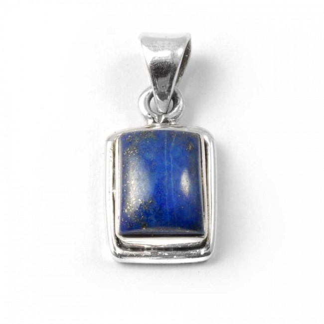 Small Silver Pendant with Rectangular Stone - Silver Jewellery - Boutique Nirvana