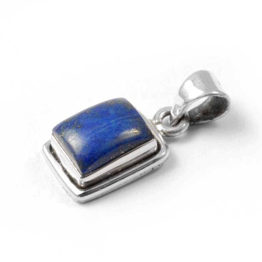 Small Silver Pendant with Rectangular Stone - Silver Jewellery - Boutique Nirvana