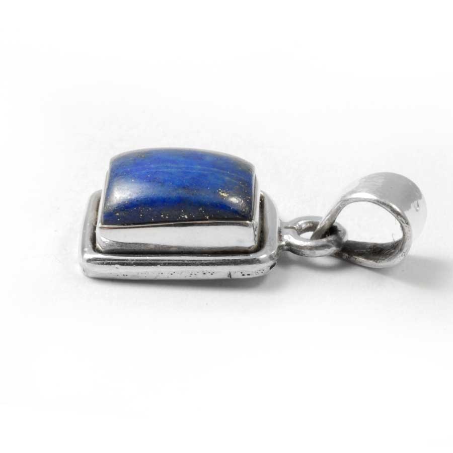 Small Silver Pendant with Rectangular Stone - Silver Jewellery - Boutique Nirvana