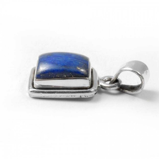 Small Silver Pendant with Rectangular Stone - Silver Jewellery - Boutique Nirvana