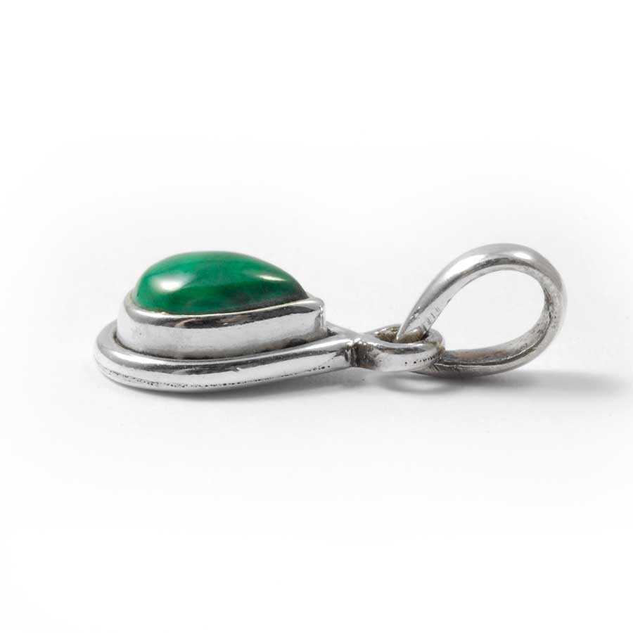 Petit pendentif argent et pierre en forme de Goutte - BIJOUX ARGENT - Boutique Nirvana