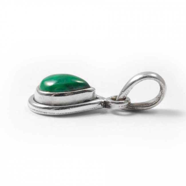 Petit pendentif argent et pierre en forme de Goutte - BIJOUX ARGENT - Boutique Nirvana