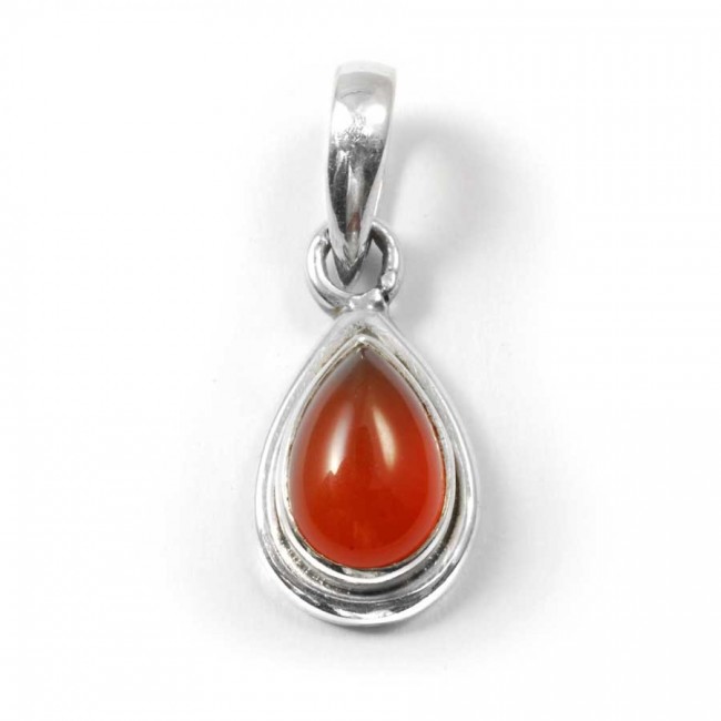 Teardrop Gemstone Pendant - Silver Jewellery - Boutique Nirvana
