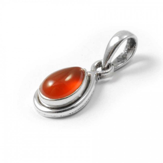 Petit pendentif argent et pierre en forme de Goutte - BIJOUX ARGENT - Boutique Nirvana