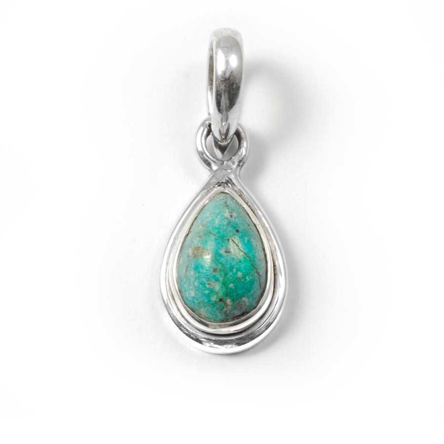 Teardrop Gemstone Pendant - Silver Jewellery - Boutique Nirvana