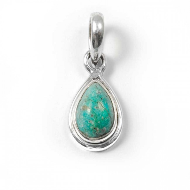 Teardrop Gemstone Pendant - Silver Jewellery - Boutique Nirvana