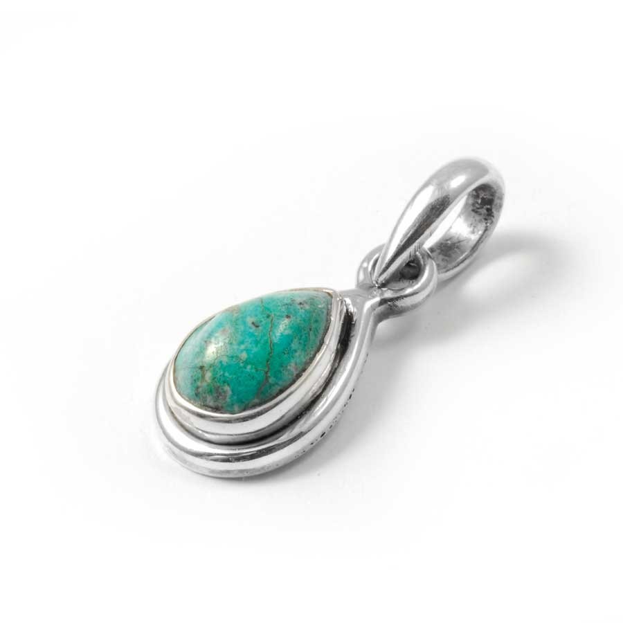 Teardrop Gemstone Pendant - Silver Jewellery - Boutique Nirvana
