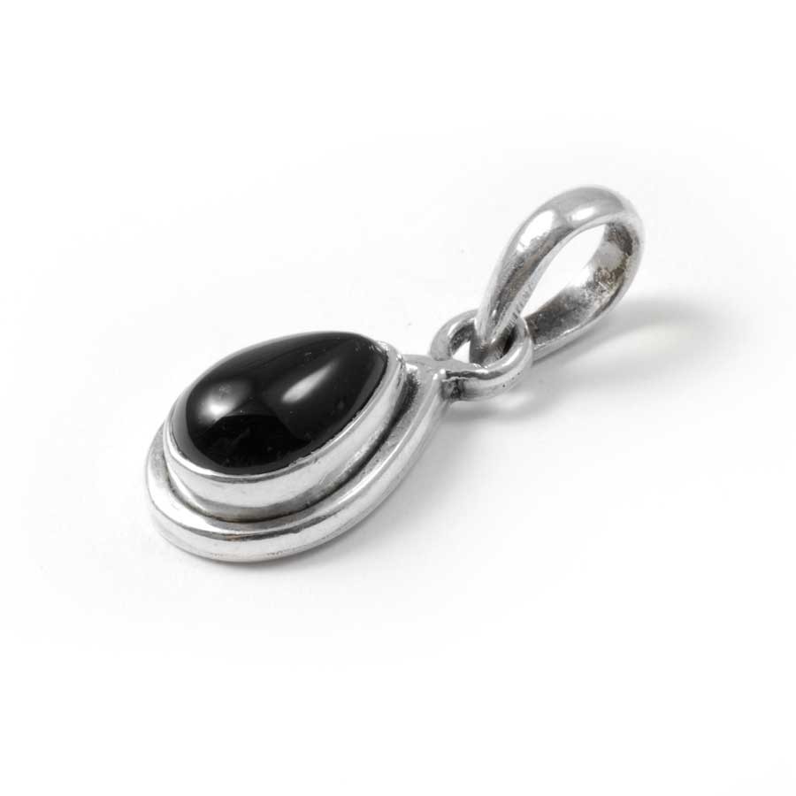 Petit pendentif argent et pierre en forme de Goutte - BIJOUX ARGENT - Boutique Nirvana