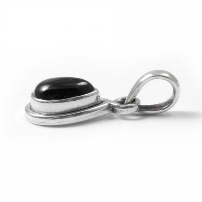 Petit pendentif argent et pierre en forme de Goutte - BIJOUX ARGENT - Boutique Nirvana