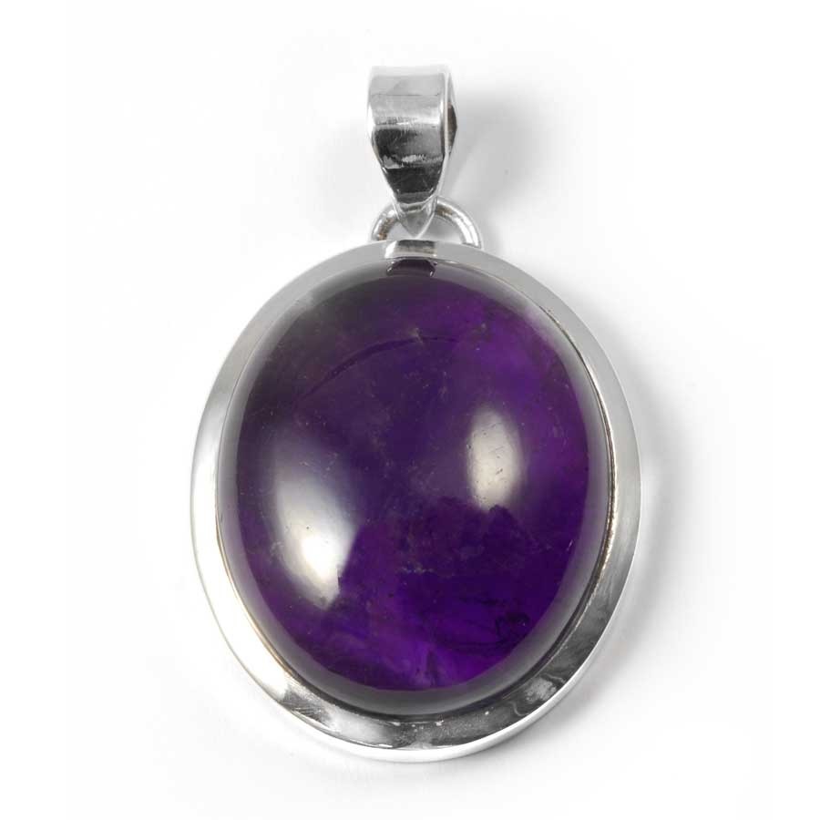 Large Oval Cabochon Pendant - Silver Jewellery - Boutique Nirvana