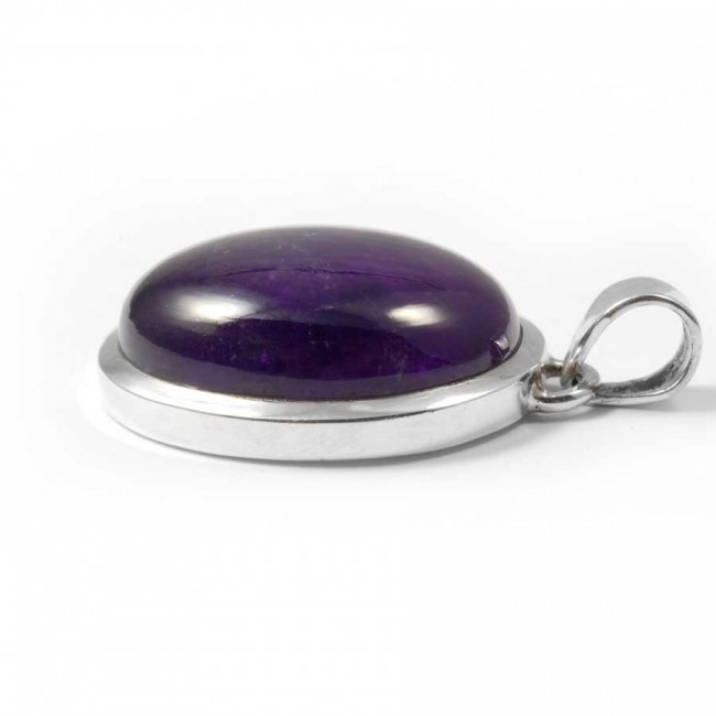 Large Oval Cabochon Pendant - Silver Jewellery - Boutique Nirvana