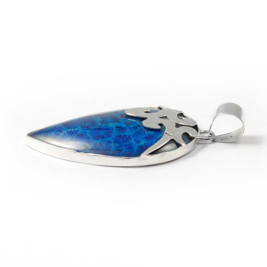 Pointed Sterling Silver Gemstone Pendant - Silver Jewellery - Boutique Nirvana