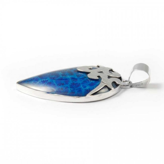 Pointed Sterling Silver Gemstone Pendant - Silver Jewellery - Boutique Nirvana