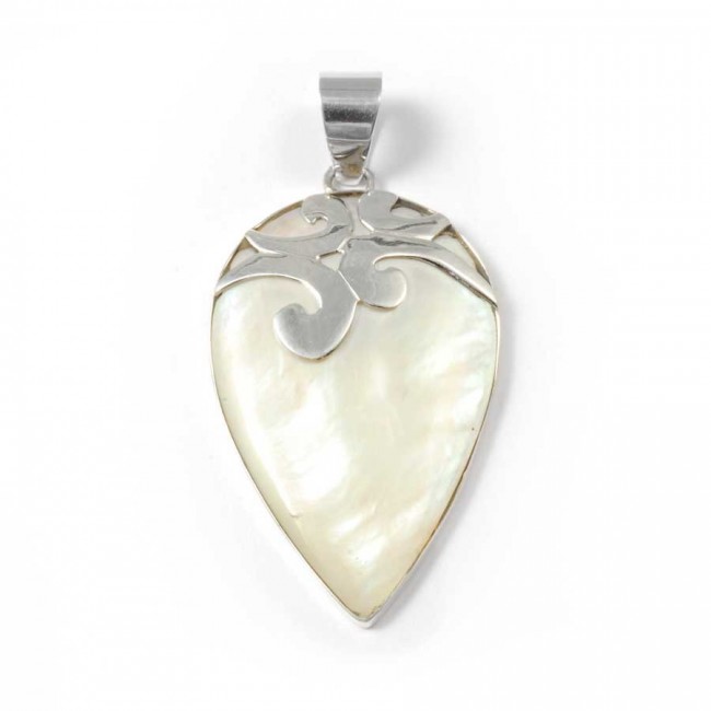 Pendentif en Pointe et Contour d'Argent - BIJOUX ARGENT - Boutique Nirvana