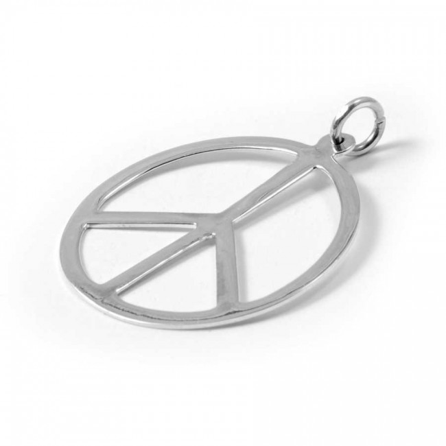 Sterling Silver Peace Pendant - Silver Jewellery - Boutique Nirvana