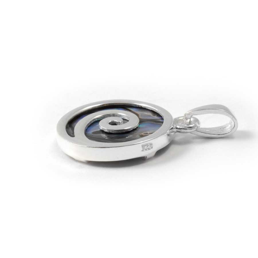 Spiral Pendant with Natural Stone - Silver Jewellery - Boutique Nirvana