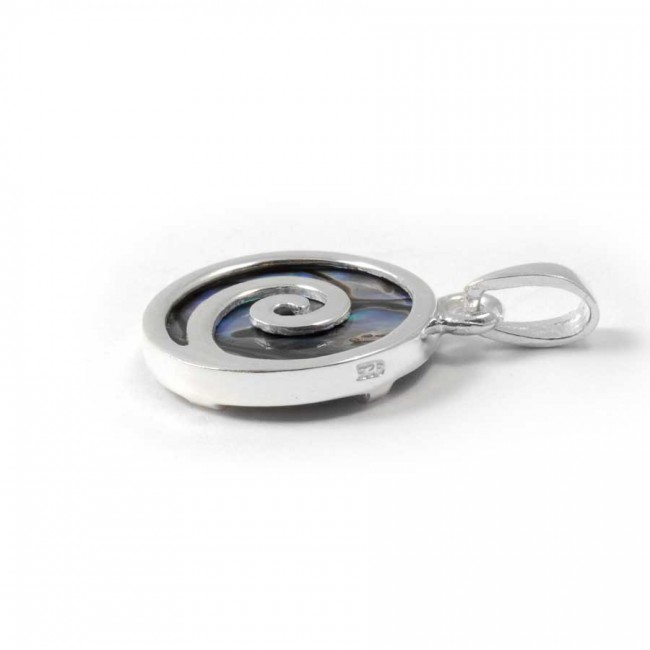 Spiral Pendant with Natural Stone - Silver Jewellery - Boutique Nirvana
