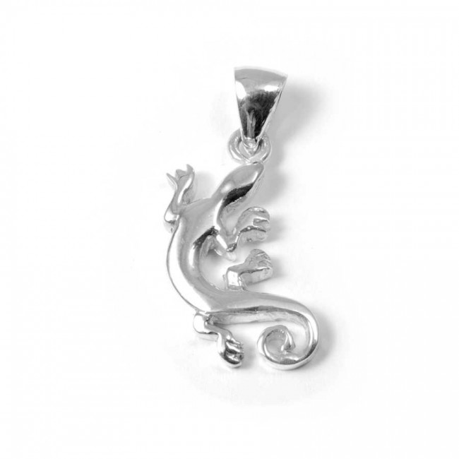 Silver Lizard Pendant - Silver Jewellery - Boutique Nirvana