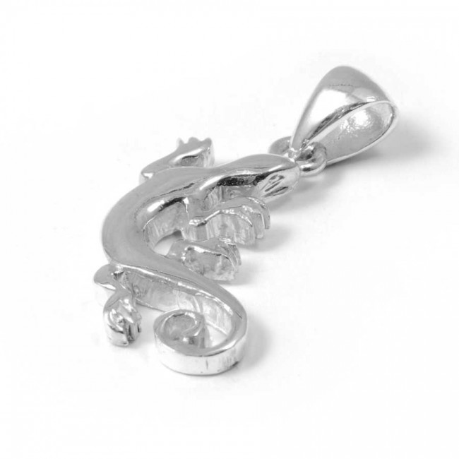 Silver Lizard Pendant - Silver Jewellery - Boutique Nirvana