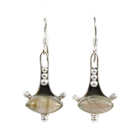 Indian Silver Gemstone Earrings - Silver Jewellery - Boutique Nirvana 2